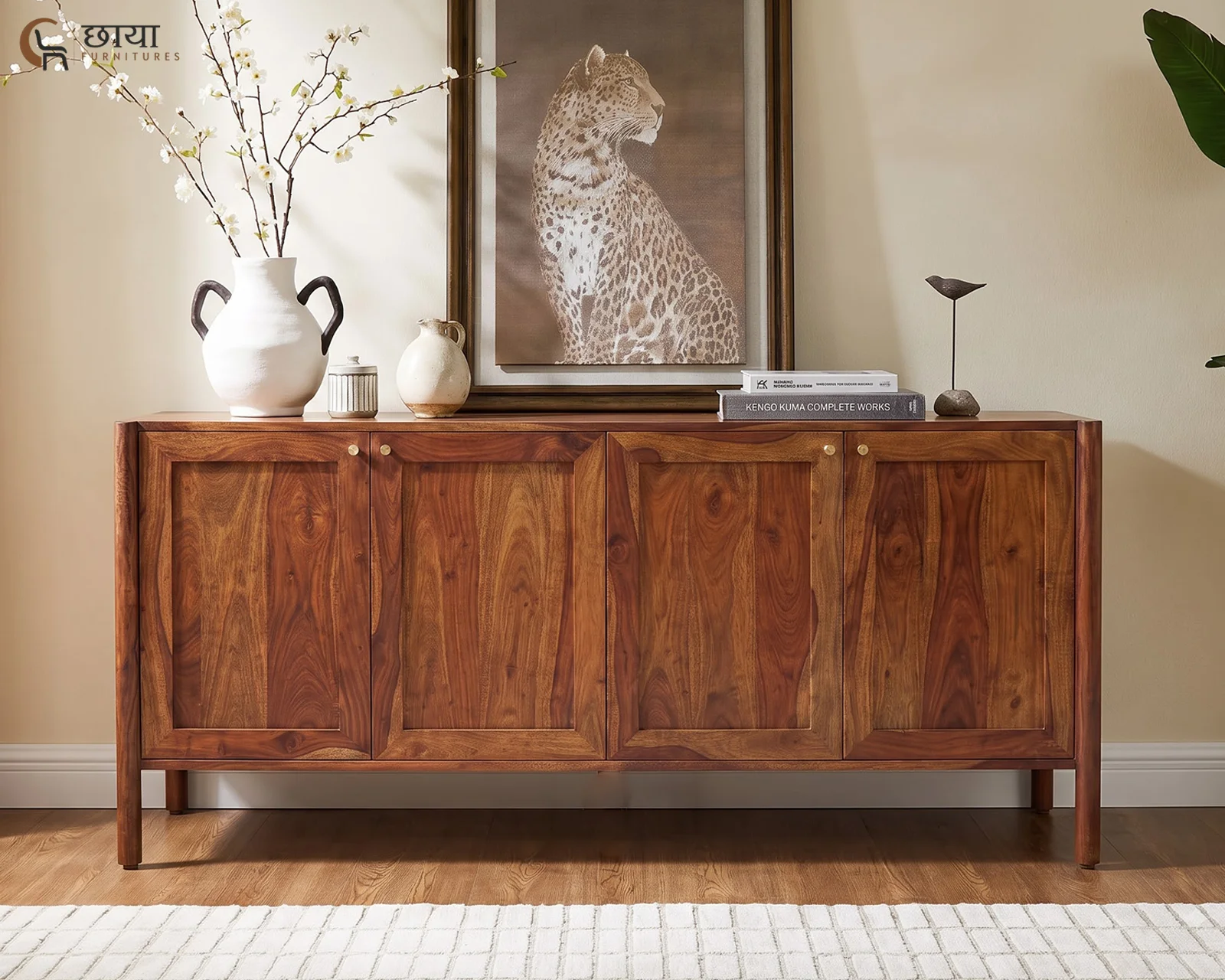 Terra Sheesham Wood Sideboard (Teak Finish) — 06