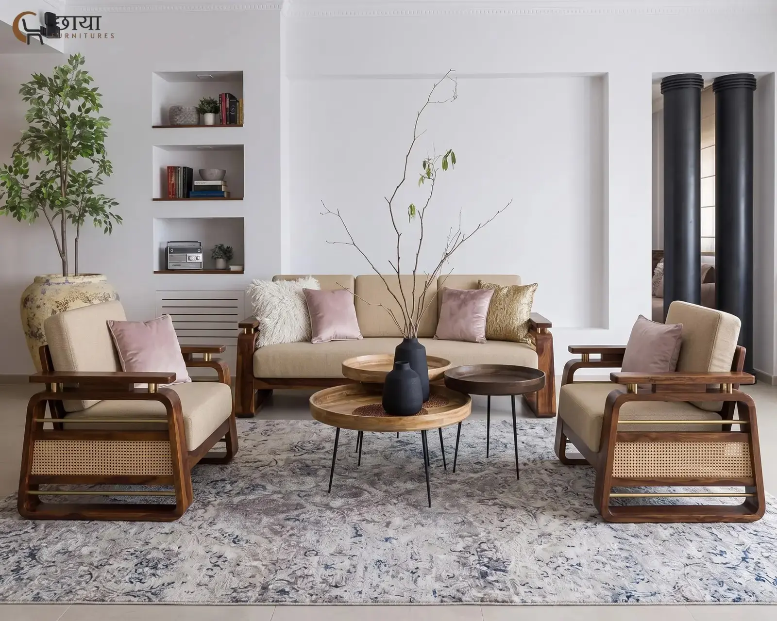 Wooden Sofas from the Living collection